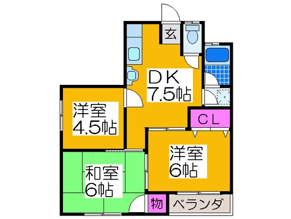 大塚マンションの物件間取画像